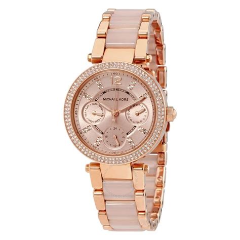 mike kors parker mini rose dial.